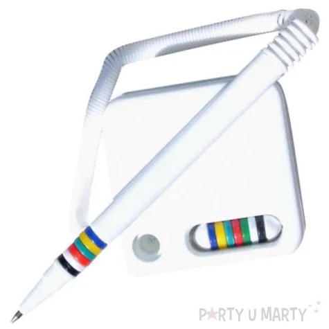 dlugopis z przylepcem kwadratowa podstawka bialy titanum 0 7 mm