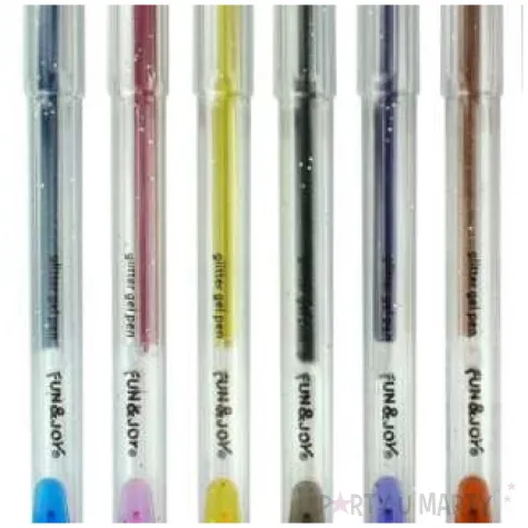 dlugopisy zelowe brokatowe mix titanum 1 mm 10 szt