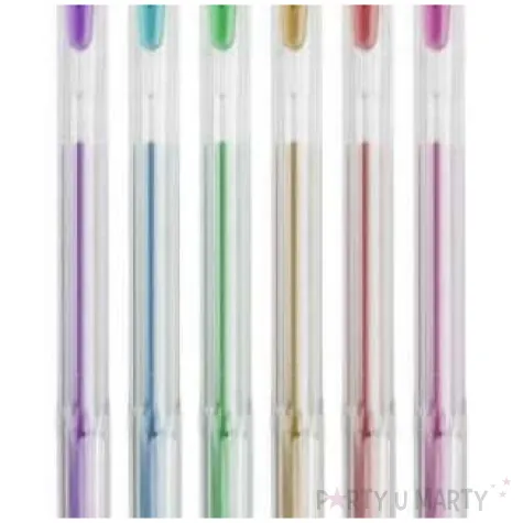 dlugopisy zelowe metaliczne mix titanum 0 7 mm 4 szt