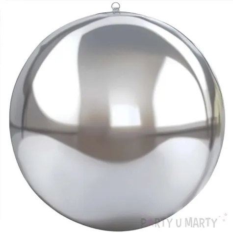 dmuchana kula lustrzana srebrny partydeco 120 cm