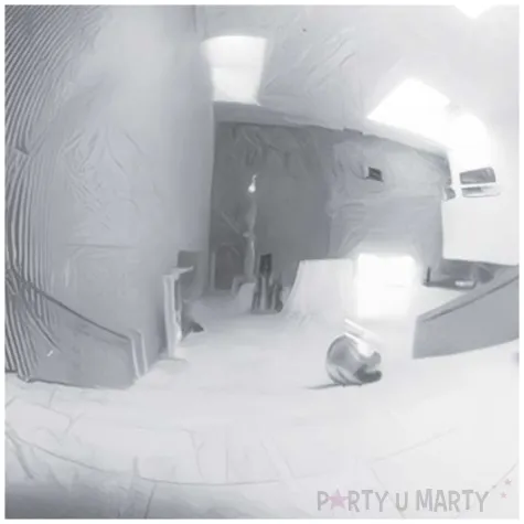 dmuchana kula lustrzana srebrny partydeco 120 cm