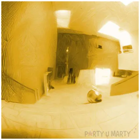 dmuchana kula lustrzana zloty partydeco 90 cm