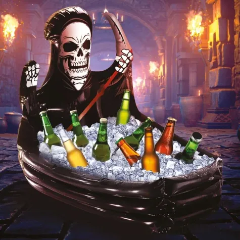 dmuchaniec cooler szkielet smierc w trumnie guirca 100 cm