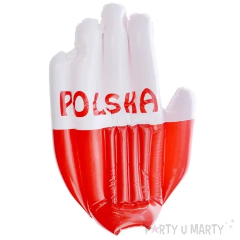 dmuchaniec rekawica kibica polska bialo czerwony arpex 47 cm