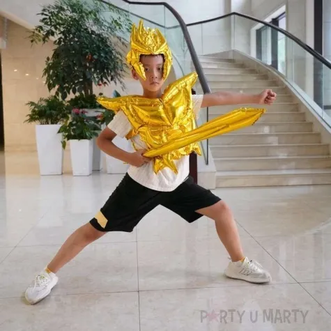 dmuchaniec zloty rycerz zbroja jix 62 x 110 cm