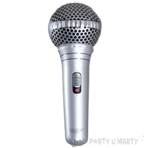 dmuchany mikrofon widmann srebrny 25 cm
