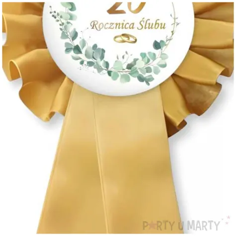 dodatek do stroju na 20 rocznice slubu kotylion eukaliptus beauty przypinka porcelanowe gody