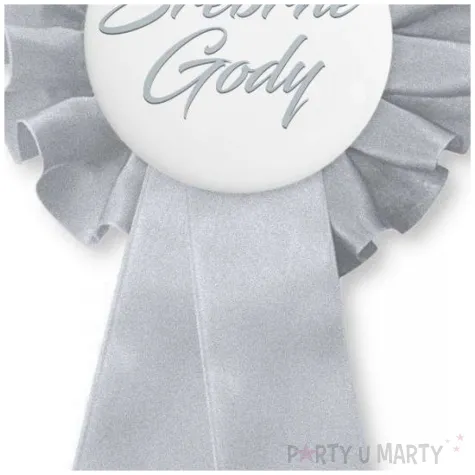 dodatek do stroju na 25 rocznice slubu kotylion srebrne gody przypinka jubileusz