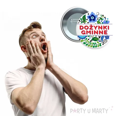 dodatek do stroju na dozynki gminne metalowa przypinka kwiaty pin zniwa