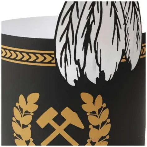 dodatek do stroju na dzien gornika czapka papierowa barborka czako czarna dla dzieci