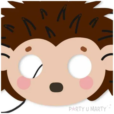 dodatek do stroju na dzien jeza urodziny maska papierowa jezyk brazowa