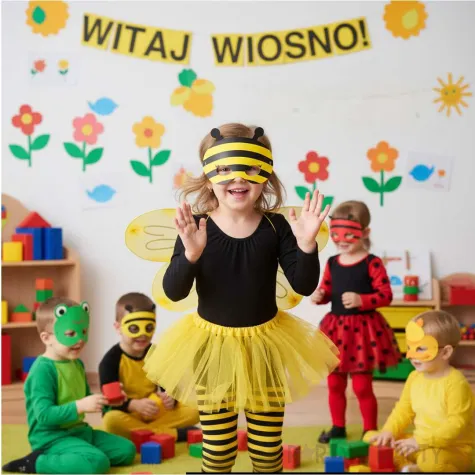 dodatek do stroju na dzien pszczol dzien wiosny karnawal maska papierowa pszczolka