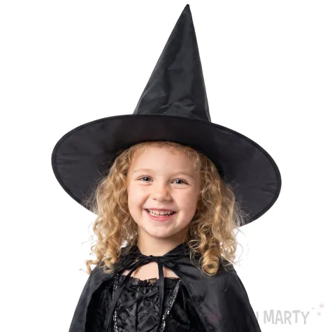 dodatek do stroju na halloween andrzejki kapelusz czarownica czarny do zdjec wiedzma