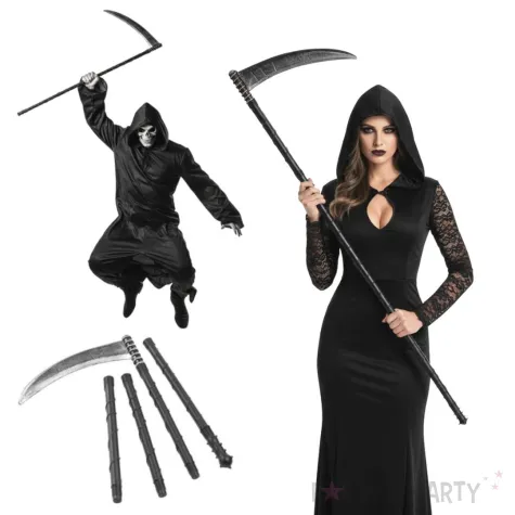 dodatek do stroju na halloween bron kosa smierci skladana cosplay kostucha zniwiarz 138 cm