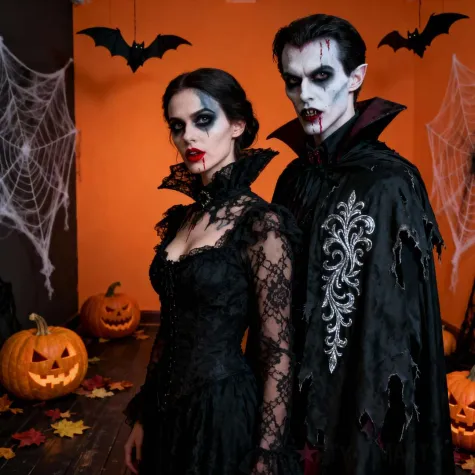 dodatek do stroju na halloween farbki do twarzy biala czarna szara wampir duch