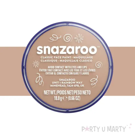 dodatek do stroju na halloween karnawal farba do twarzy i ciala bezowa jasna 18 ml