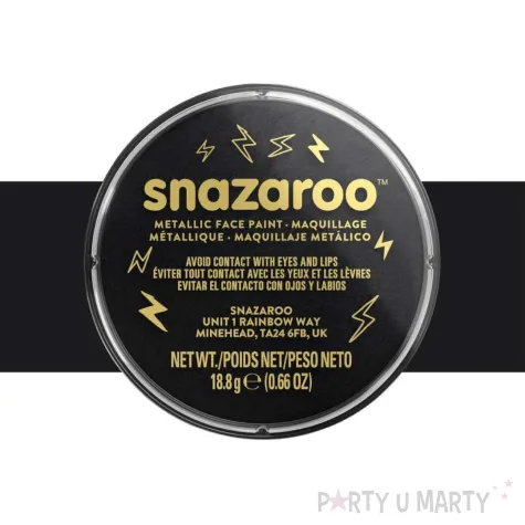 dodatek do stroju na halloween karnawal farba do twarzy i ciala czarna metaliczna 18 ml