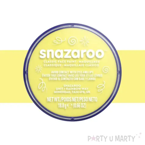 dodatek do stroju na halloween karnawal farba do twarzy i ciala zolta blada 18 ml