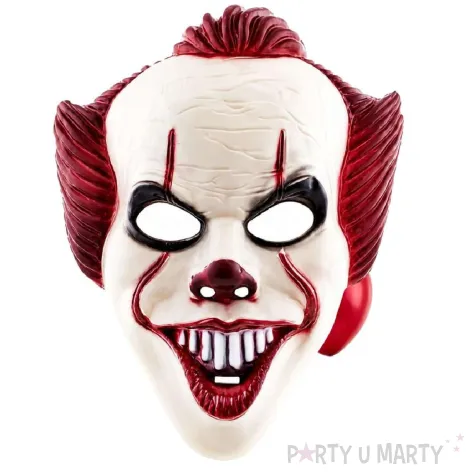 dodatek do stroju na halloween karnawal maska szalony klaun pennywise it to zabojca morderca