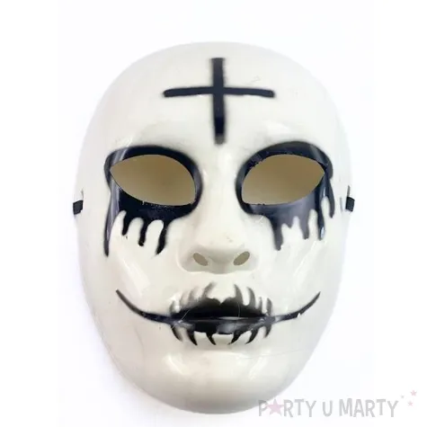 dodatek do stroju na halloween maska gotycka krzyz klaun smierc