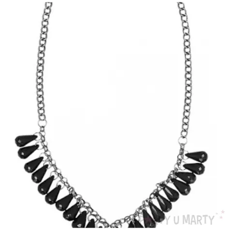 dodatek do stroju na halloween naszyjnik gotycki krzyz czarno srebrny ksiadz zakonnica