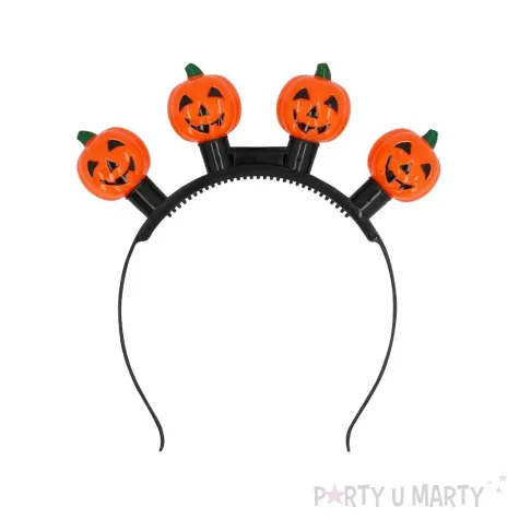 dodatek do stroju na halloween opaska dynie led swiecace tiara swieto dyni kostium