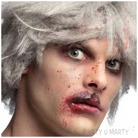 dodatek do stroju na halloween peruka zombie karnawal cosplay anime siwe wlosy