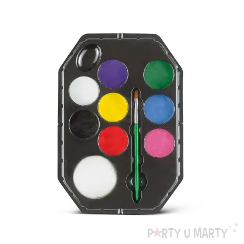 dodatek do stroju na halloween zestaw do makijazu farbki do twarzy i ciala make up 8 kolorow