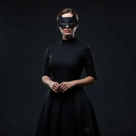 dodatek do stroju na karnawal halloween papierowa maska kotek czarna akcesoria do kostiumu