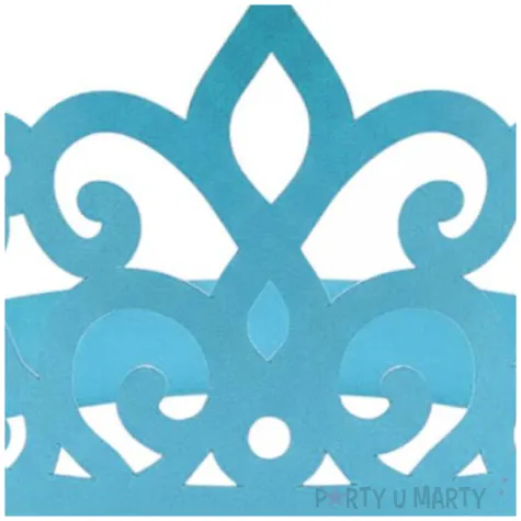 dodatek do stroju na karnawal papierowa opaska na glowe tiara diadem ksiezniczki elsy niebieska