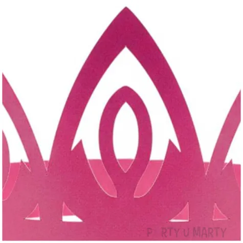 dodatek do stroju na karnawal papierowa opaska na glowe tiara diadem ksiezniczki rozowa 3 szt