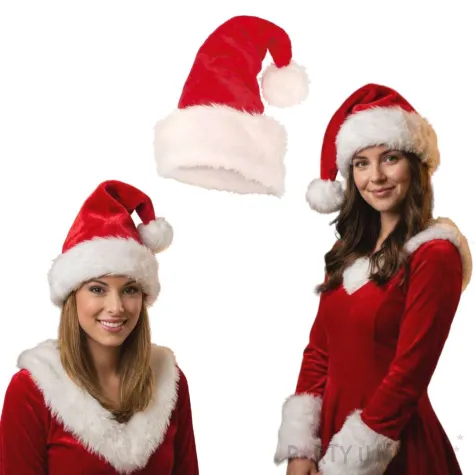 dodatek do stroju na mikolajki boze narodzenie czapka mikolaja pani mikolajowa z futerkiem