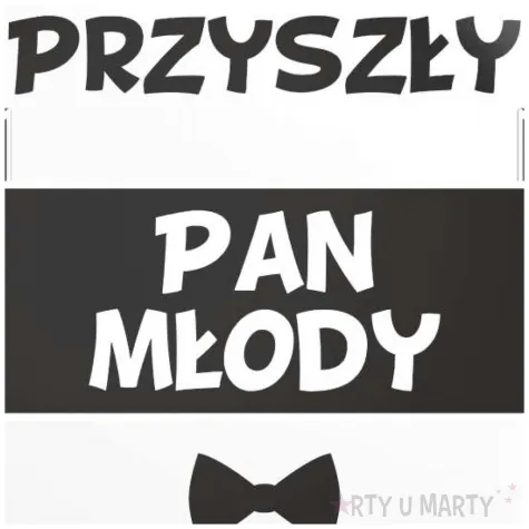 dodatek do stroju na wieczor kawalerski przypinka przyszly pan mlody zabawny gadzet pin