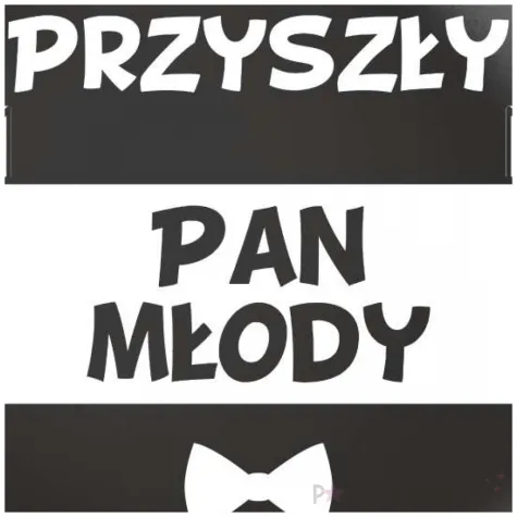 dodatek do stroju na wieczor kawalerski przypinka przyszly pan mlody zabawny gadzet pin