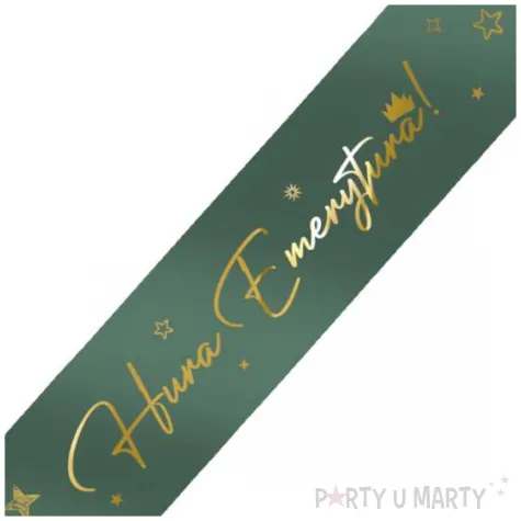 dodatek do stroju szarfa hura emerytura zielona butelkowa 160 cm