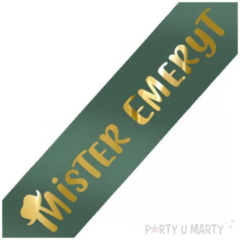 dodatek do stroju szarfa mister emeryt zielona butelkowa 160 cm