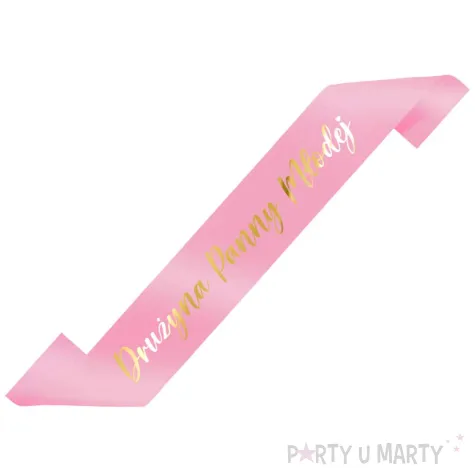 dodatek dp stroju na wieczor panienski szarfa druzyna panny mlodej bride rozowo zlota