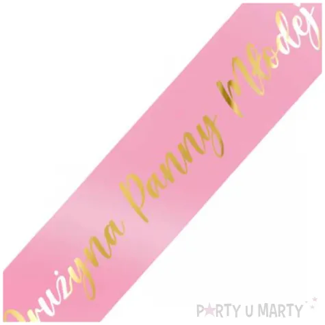 dodatek dp stroju na wieczor panienski szarfa druzyna panny mlodej bride rozowo zlota