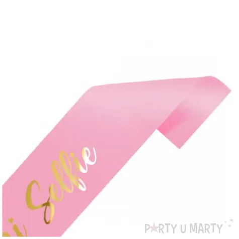 dodatek dp stroju na wieczor panienski szarfa mistrzyni selfie bride rozowo zlota 160 cm