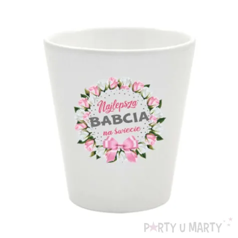 doniczka dzien babci najlepsza babcia na swiecie bialy 10 cm