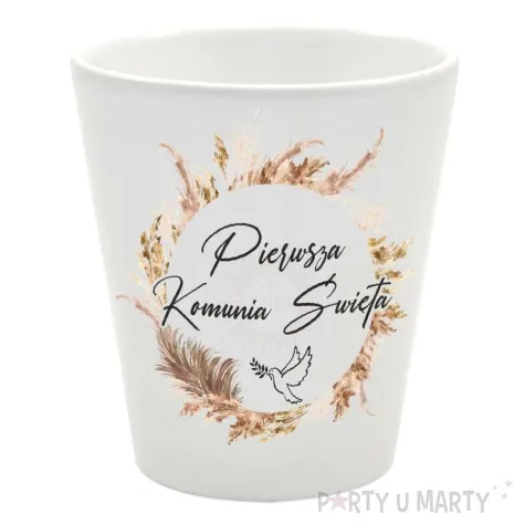 doniczka komunia swieta boho bialy 10 cm