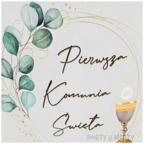 doniczka komunia swieta eukaliptus z hostia bialy 10 cm