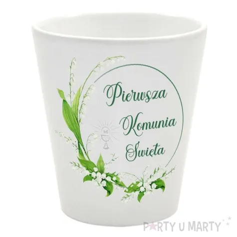 doniczka komunia swieta konwalie bialy 10 cm