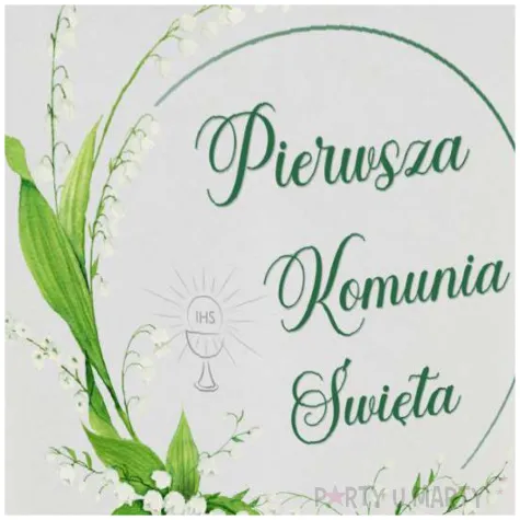 doniczka komunia swieta konwalie bialy 10 cm