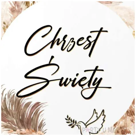 drewniana tablica powitalna chrzest swiety boho dekoracja sali 39 5 cm