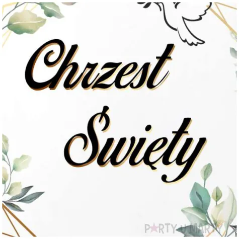 drewniana tablica powitalna chrzest swiety geometria mietowa dekoracja sali 39 5 cm