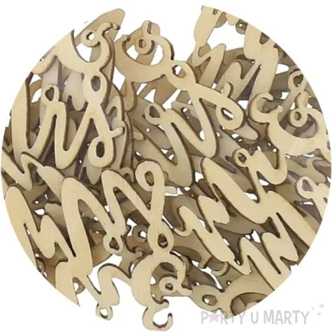 drewniane konfetti mr and mrs godan 18 szt