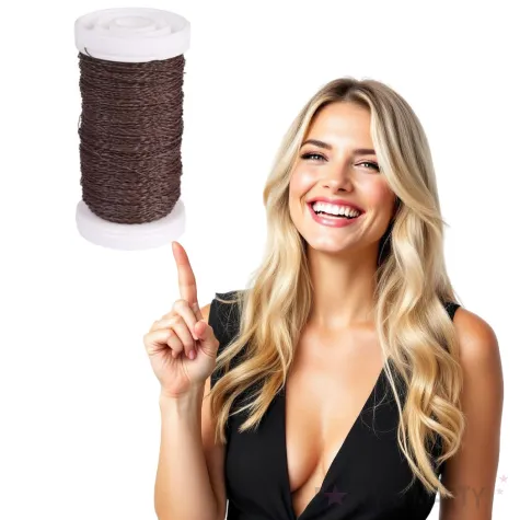 drucik florystyczny karbowany brazowy czakos 0 35 mm 100 m