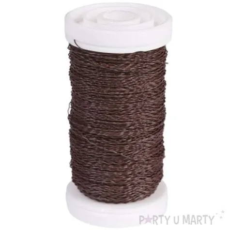 drucik florystyczny karbowany brazowy czakos 0 35 mm 100 m