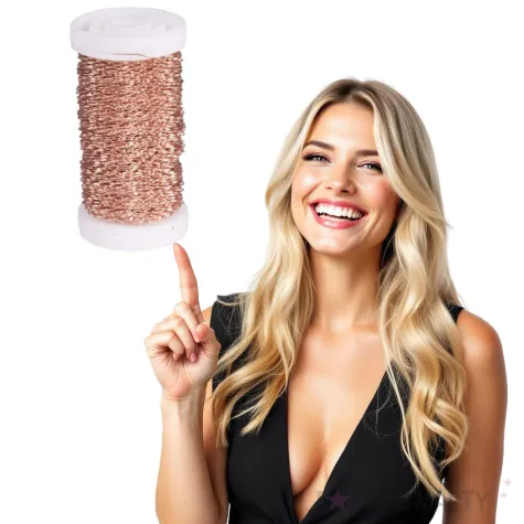 drucik florystyczny karbowany miedziany czakos 0 35 mm 100 m